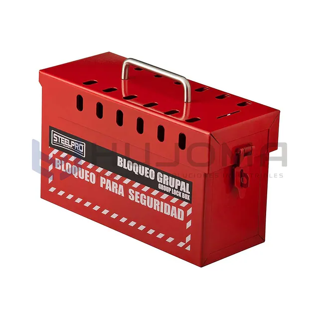 Caja de Bloqueo Grupal Roja Steelpro