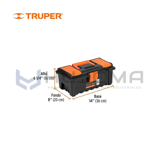 Caja de Herramientas 14" con Compartimentos Truper 11139