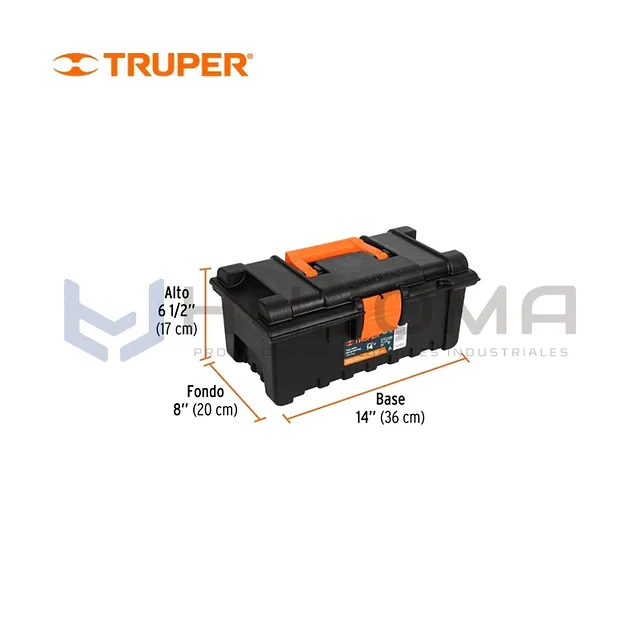 Caja de Herramientas 14" sin Compartimentos Truper 19854