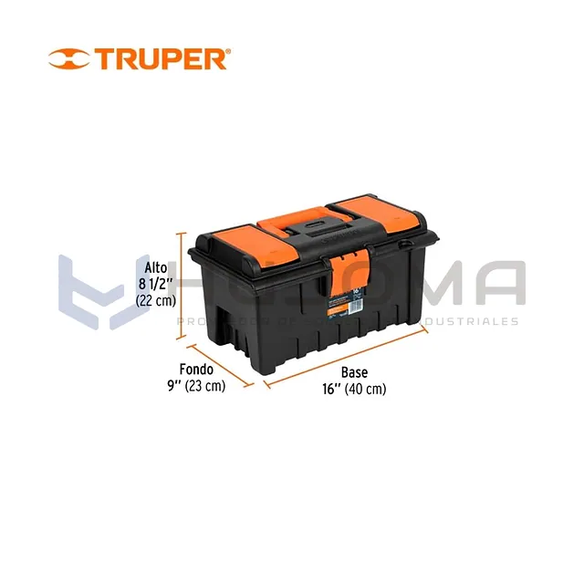 Caja de Herramientas 16" con Compartimentos Truper 11141