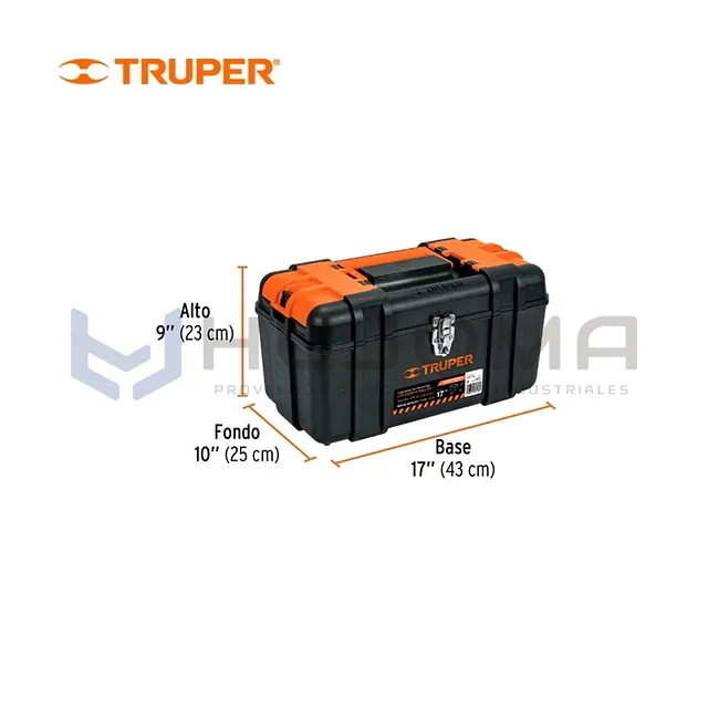 Caja de Herramientas 17" con Compartimentos Truper 102434