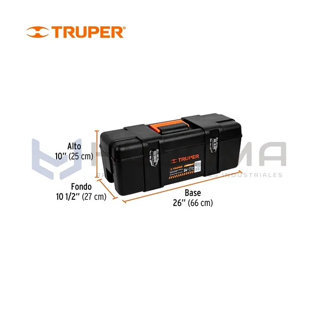 Caja para Herramienta de 26" broches metálicos Truper 19882