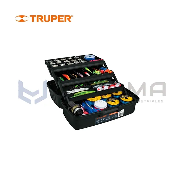 Caja para Pesca de 16" con 3 bandejas Truper 10539