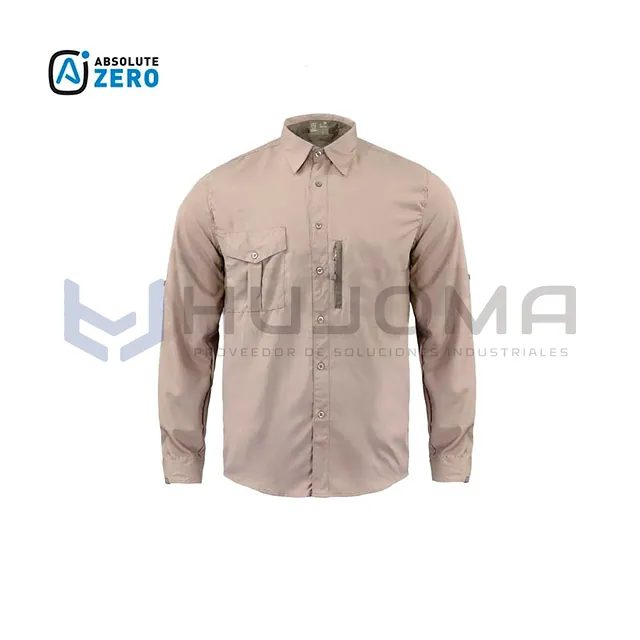 Camisa Lightwind H2200 Poliéster Beige Absolute Zero