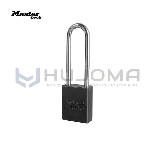 Candado de Bloqueo de Aluminio A1107BLK Negro Arco 3" Master Lock