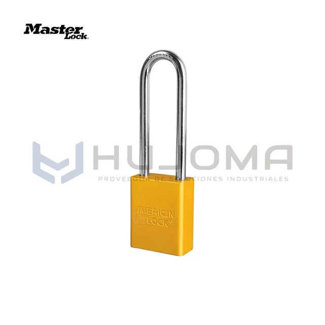 Candado de Bloqueo de Aluminio A1107YLW Amarillo Arco 3" Master Lock