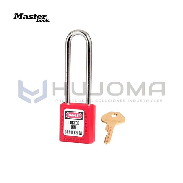 Candado de Bloqueo Termoplástico 410LTRED Rojo Arco 3" Master Lock