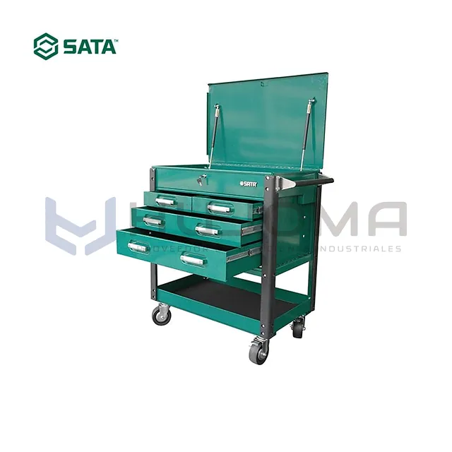 Carro de Herramientas 2 Bandejas y 4 Gavetas 35" Sata 95119