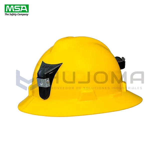 Casco Sombrero V-Gard con Portalámpara Amarillo MSA 286431