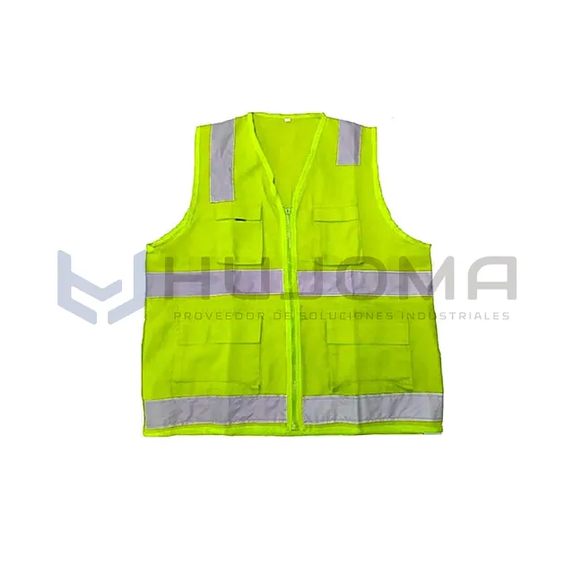 Chaleco de seguridad drill modelo H amarillo limón con cinta reflectiva