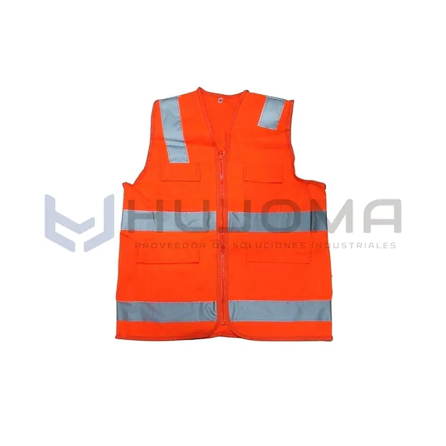 Chaleco de seguridad drill modelo H naranja con cinta reflectiva