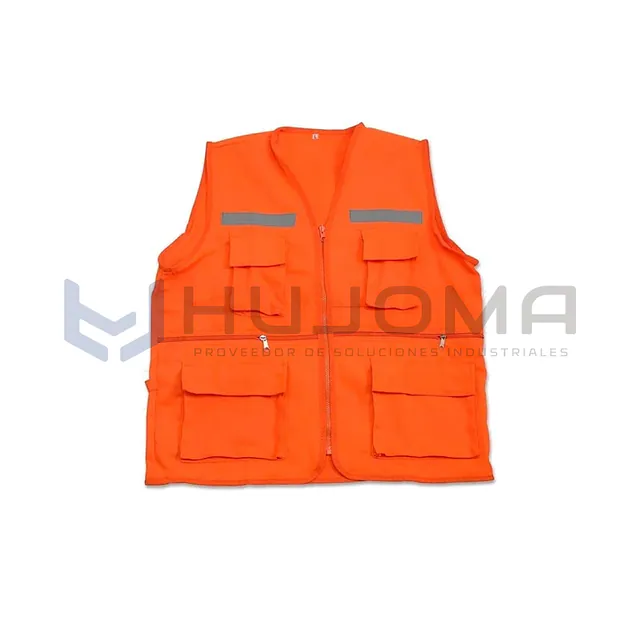 Chaleco drill modelo Reportero color naranja