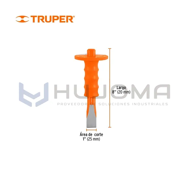 Cincel de Corte Frío con Grip 1 x 8" Truper 12276