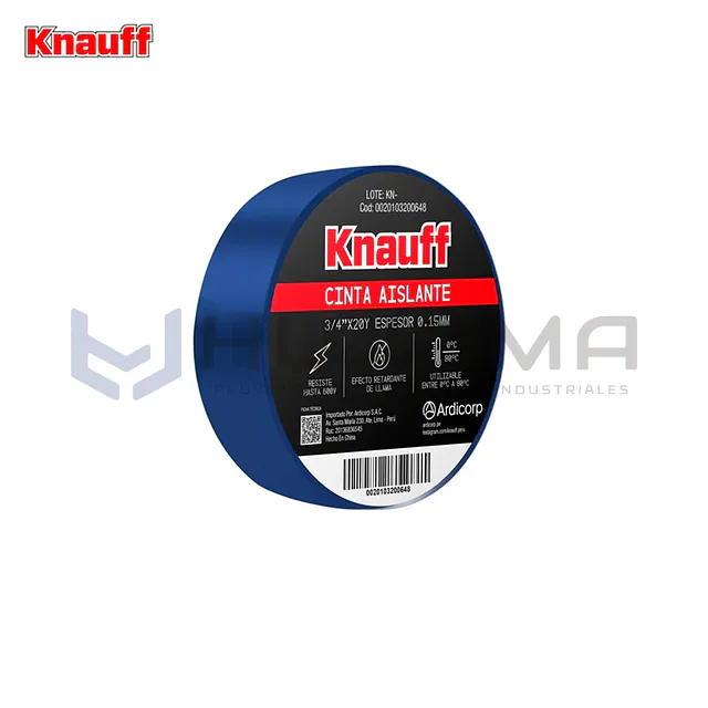 Cinta Aislante Azul 3/4"x20yd Knauff