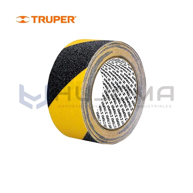Cinta Antideslizante Amarillo/Negro 50 mm x 5 m Truper 101448
