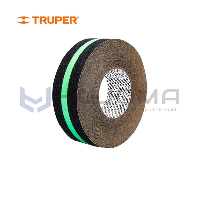 Cinta Antideslizante Fotoluminiscente 50 mm x 18 m Truper 101451