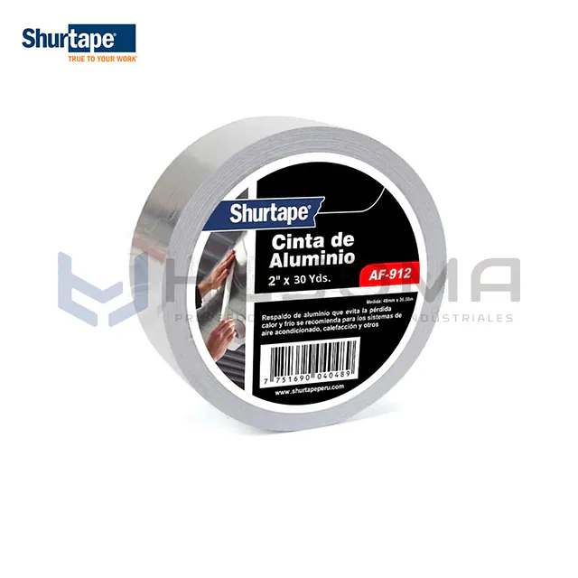 Cinta de Aluminio AF-912 2" x 30 yds Shurtape