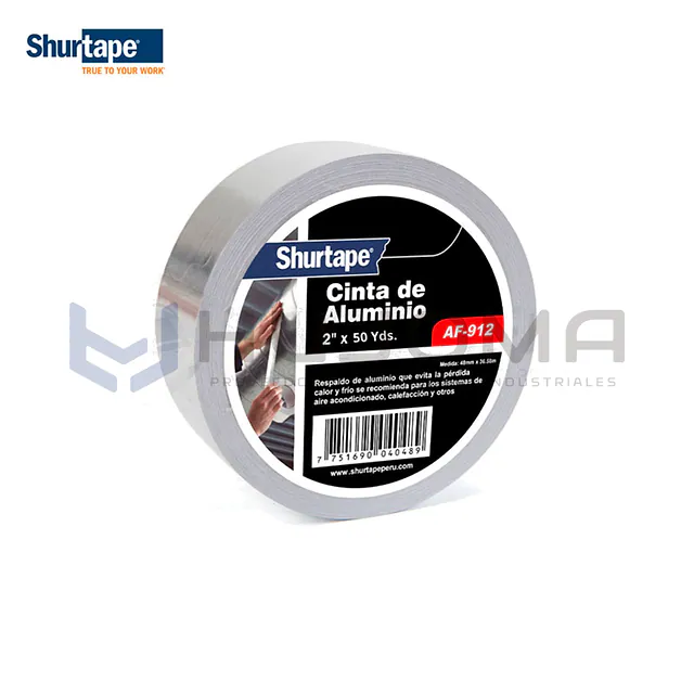 Cinta de Aluminio AF-912 2" x 50 yds Shurtape