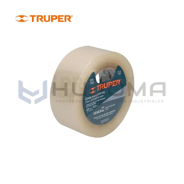 Cinta de Embalaje Transparente 48 mm x 150 m Truper 12557