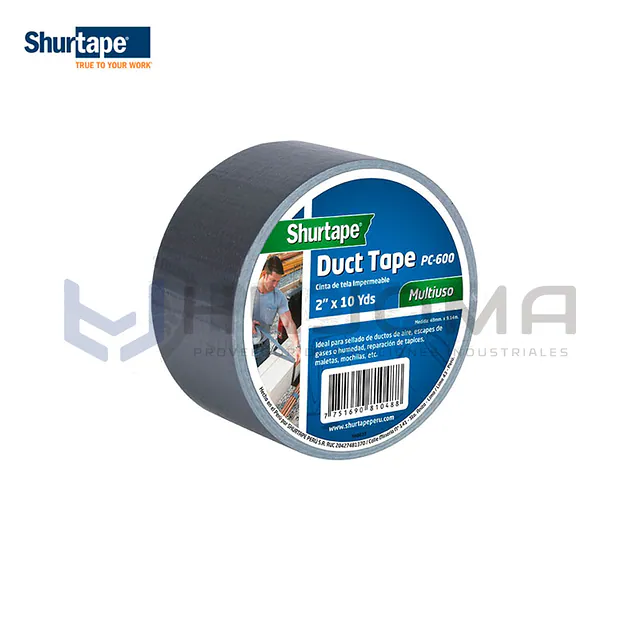 Cinta Duct Tape PC-600 2" x 10 yds Shurtape