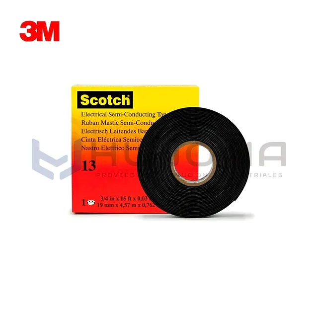 Cinta Eléctrica Semiconductora 3M Scotch 13, 19 mm x 4,5 m