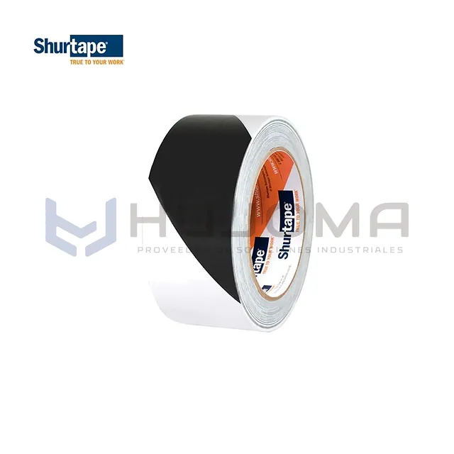 Cinta Señalización VP-415 Blanco/Negro (Delimitadora) Shurtape