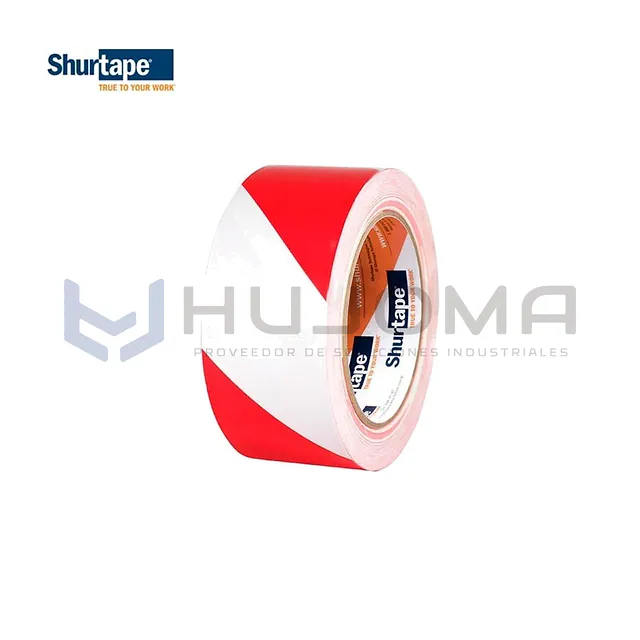 Cinta Señalización VP-415 Rojo/Blanco (Delimitadora) Shurtape