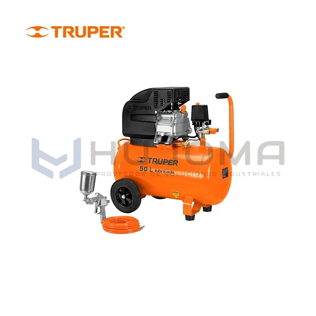 Combo compresora 50 L con pistola y manguera Truper 101744