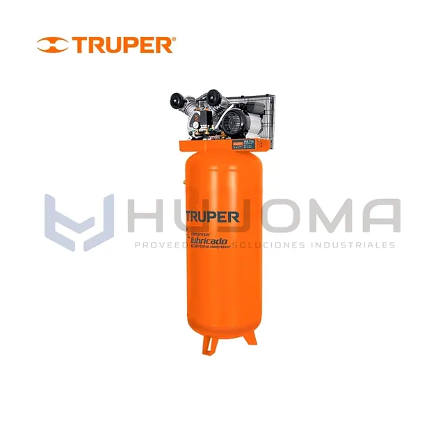 Compresora de banda vertical 240 L 4 HP 220 V Truper 19366