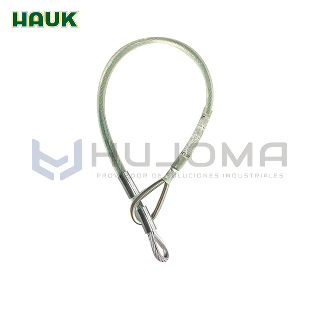 Conector de Anclaje Doble de Cable de Acero 1.00 m Hauk E0102F