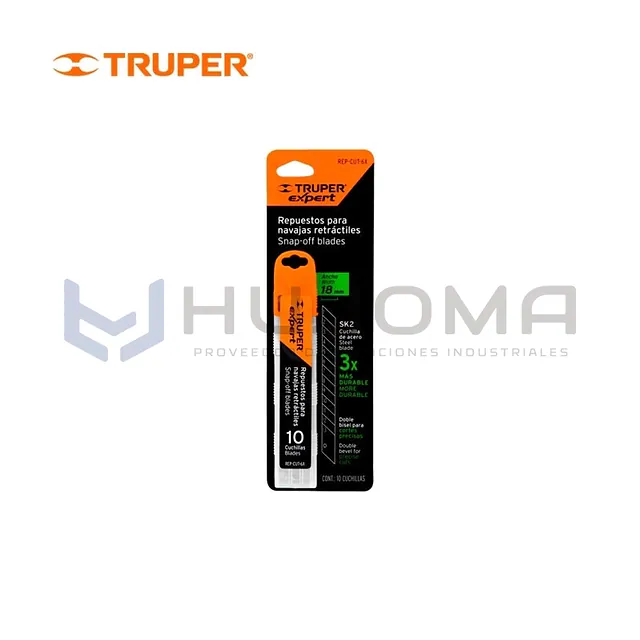 Cuchillas de Repuesto SK2 para Cutter 18 mm, 10 und Truper 100099