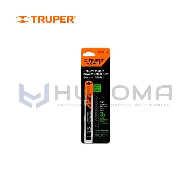 Cuchillas de Repuesto SK2 para Cutter 9 mm, 10 und Truper 100098
