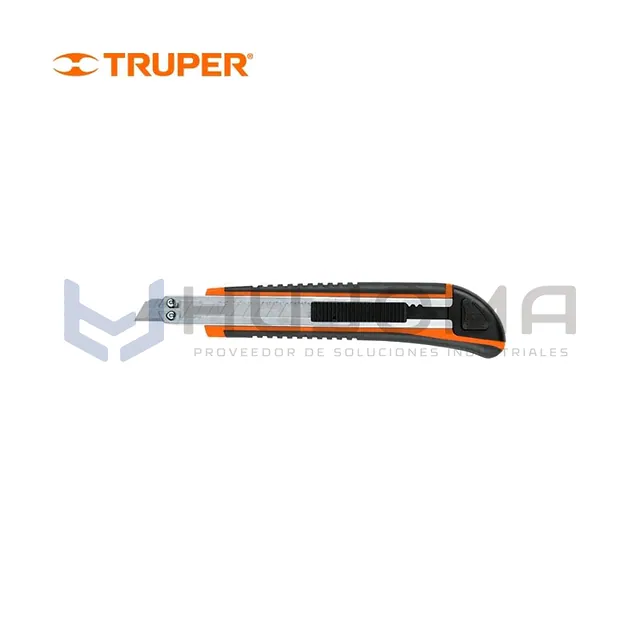 Cutter Profesional de 9 mm con Grip y Alma Metálica Truper 16971