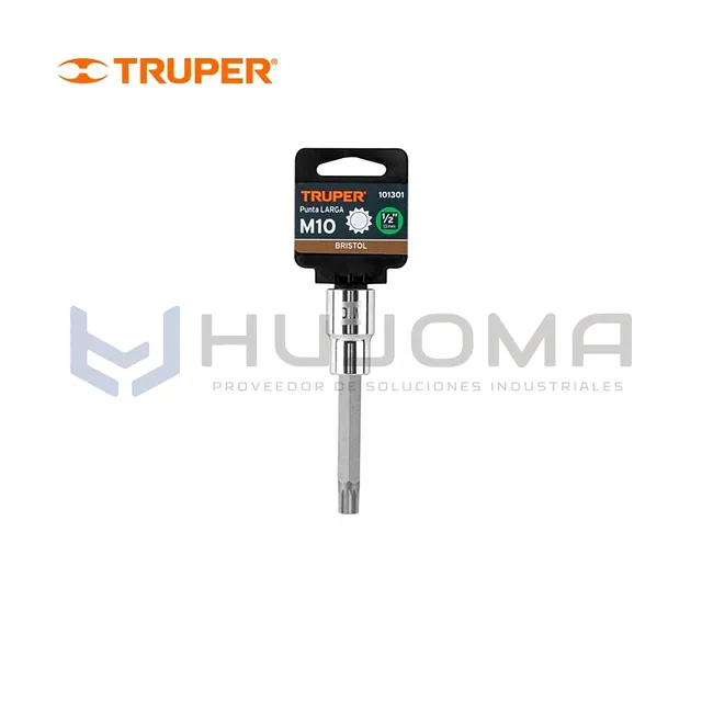 Dado de Punta Larga Bristol M10 encaste 1/2" Truper 101301