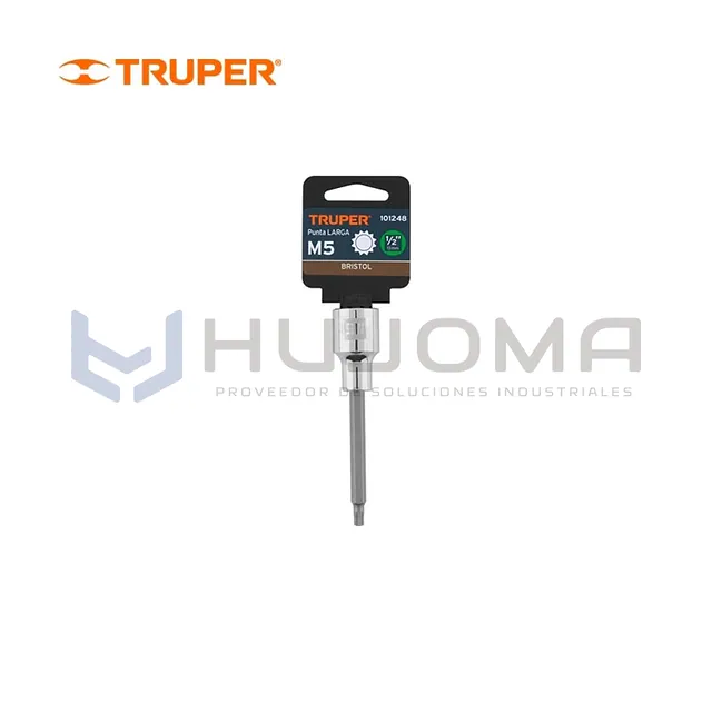 Dado de Punta Larga Bristol M5 encaste 1/2" Truper 101248