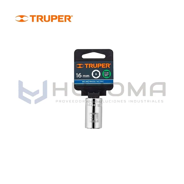 Dado Hexagonal 16 mm Encastre 1/2" Truper 13266