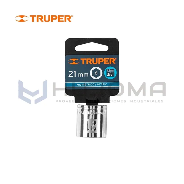 Dado Hexagonal 21 mm Encastre 3/8" Truper 13685
