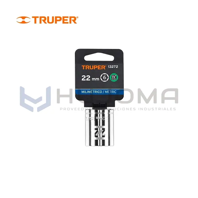Dado Hexagonal 22 mm, cuadro 1/2" Truper 13272