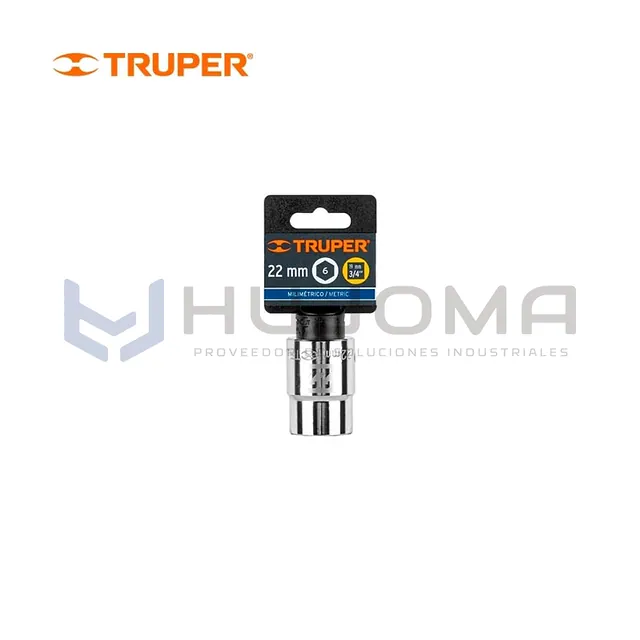 Dado Hexagonal 22 mm, cuadro 3/4" Truper 14969