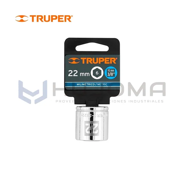Dado Hexagonal 22 mm, cuadro 3/8" Truper 13686