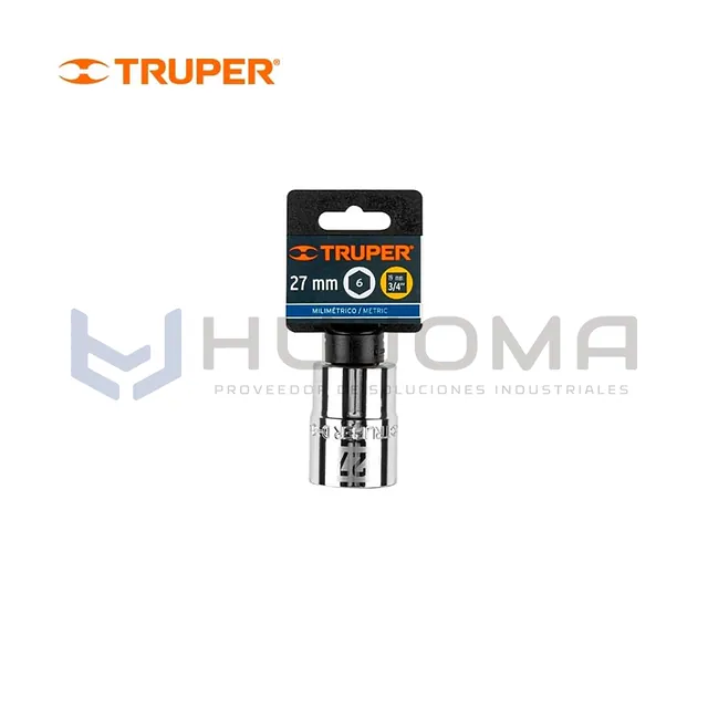 Dado Hexagonal 27 mm, cuadro 3/4" Truper 14975