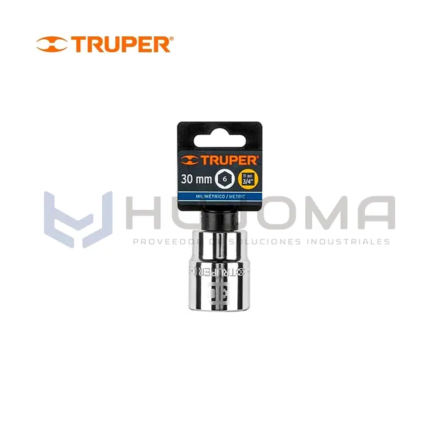 Dado Hexagonal 30 mm, cuadro 3/4" Truper 14979