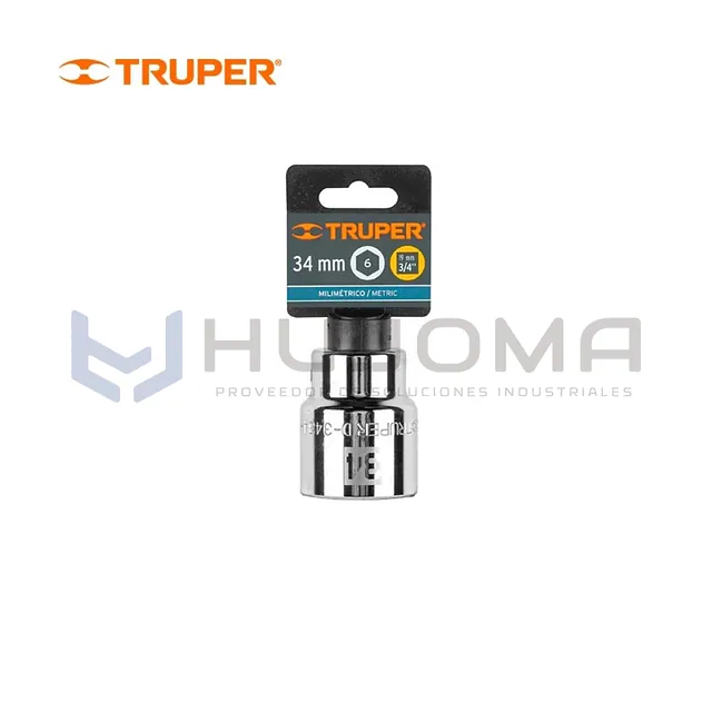 Dado Hexagonal 34 mm, cuadro 3/4" Truper 14985