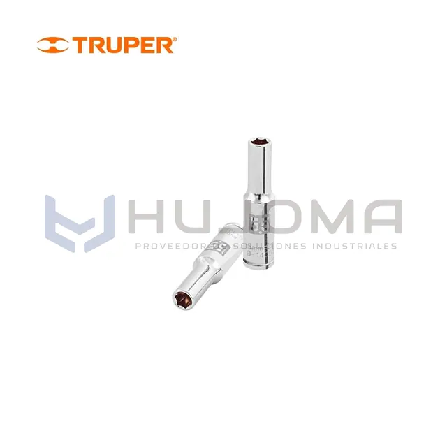 Dado largo 5.5 mm cuadro 1/4" 6 puntas Truper D-14055-LM