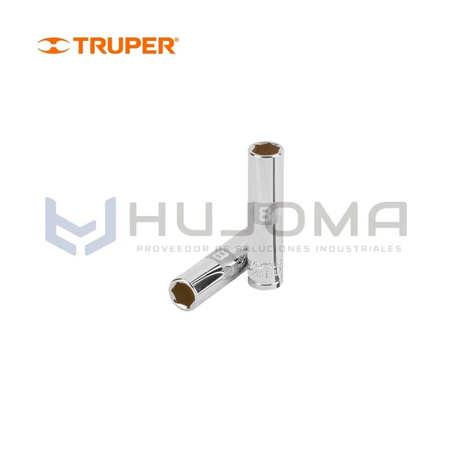 Dado largo 8 mm cuadro 1/4" 6 puntas Truper D-1408-LM