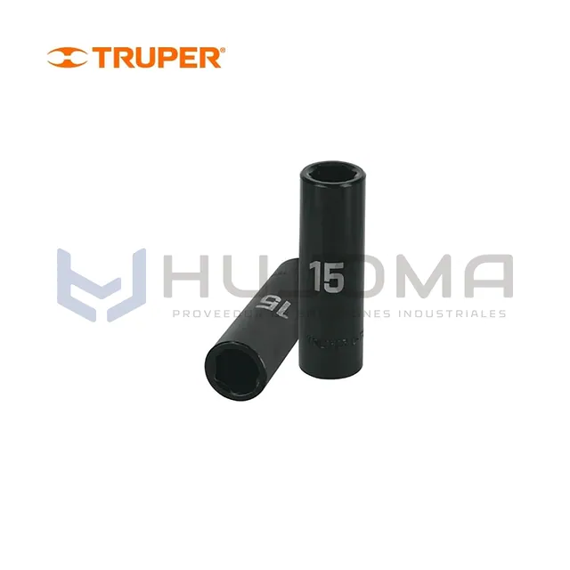 Dado largo de impacto 15 mm, encaste 1/2" Truper 12427