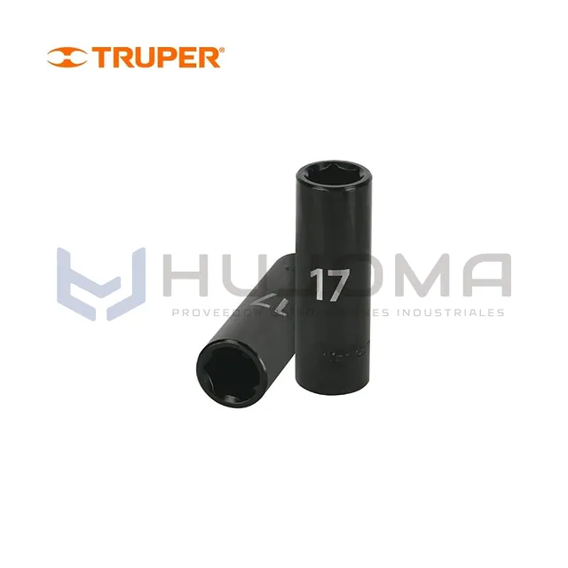 Dado Largo de Impacto 17 mm Cuadro 1/2" Truper D-7317-ML