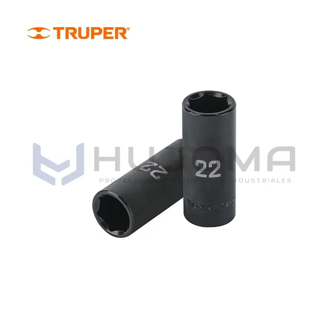 Dado Largo de Impacto 22 mm Cuadro 1/2" Truper D-7322-ML