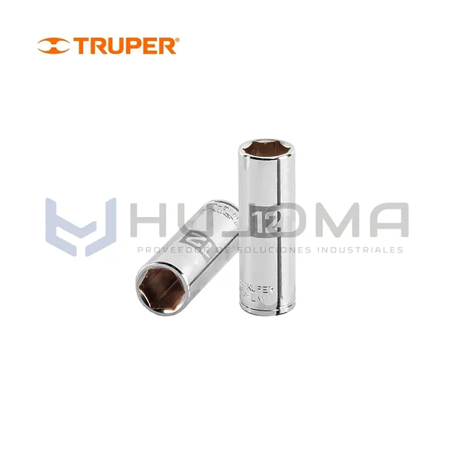 Dado largo hexagonal 12 mm cuadro 1/4" Truper 13206