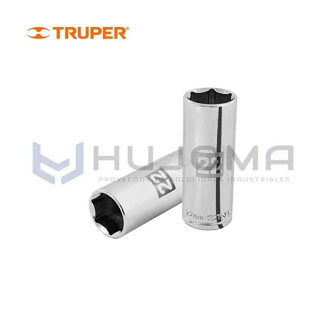 Dado largo hexagonal 22 mm cuadro 1/2" Truper 101010